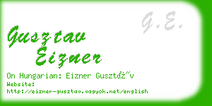 gusztav eizner business card